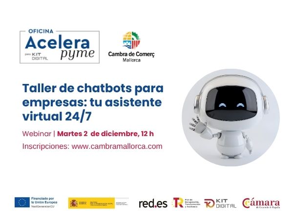 Taller Chatbots para empresas: tu asistente virtual 24/7